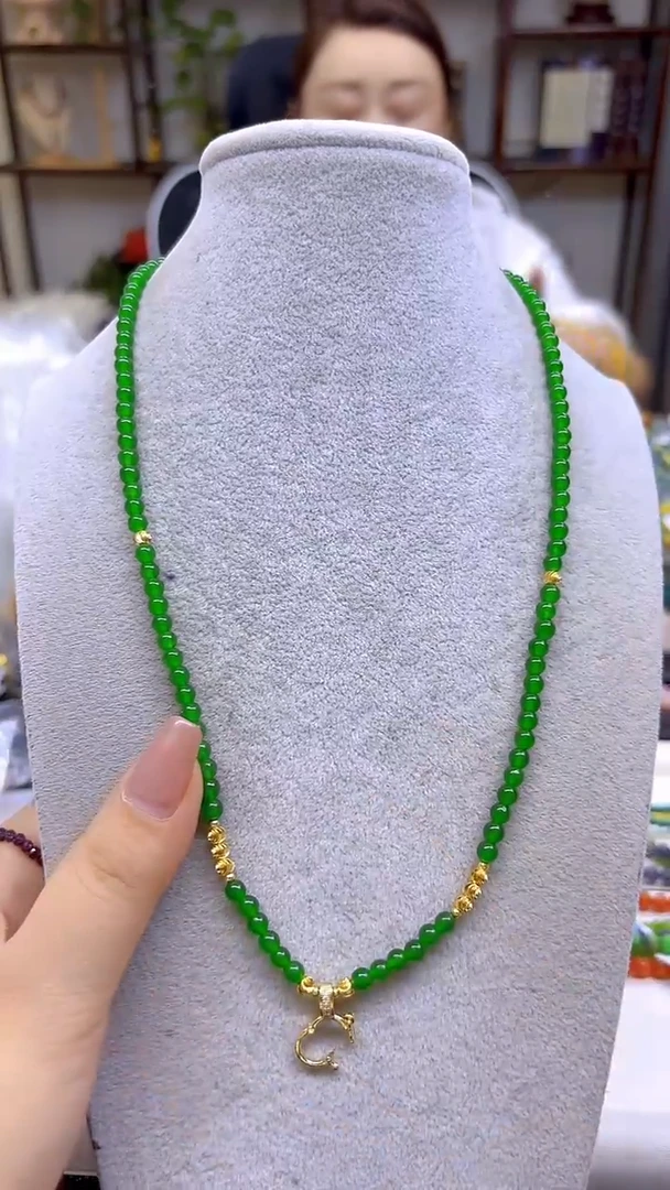 翡翠未镶嵌颈饰DIY款X376