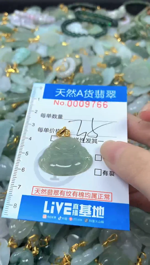 颈饰未镶嵌翡翠净货挂件-9766