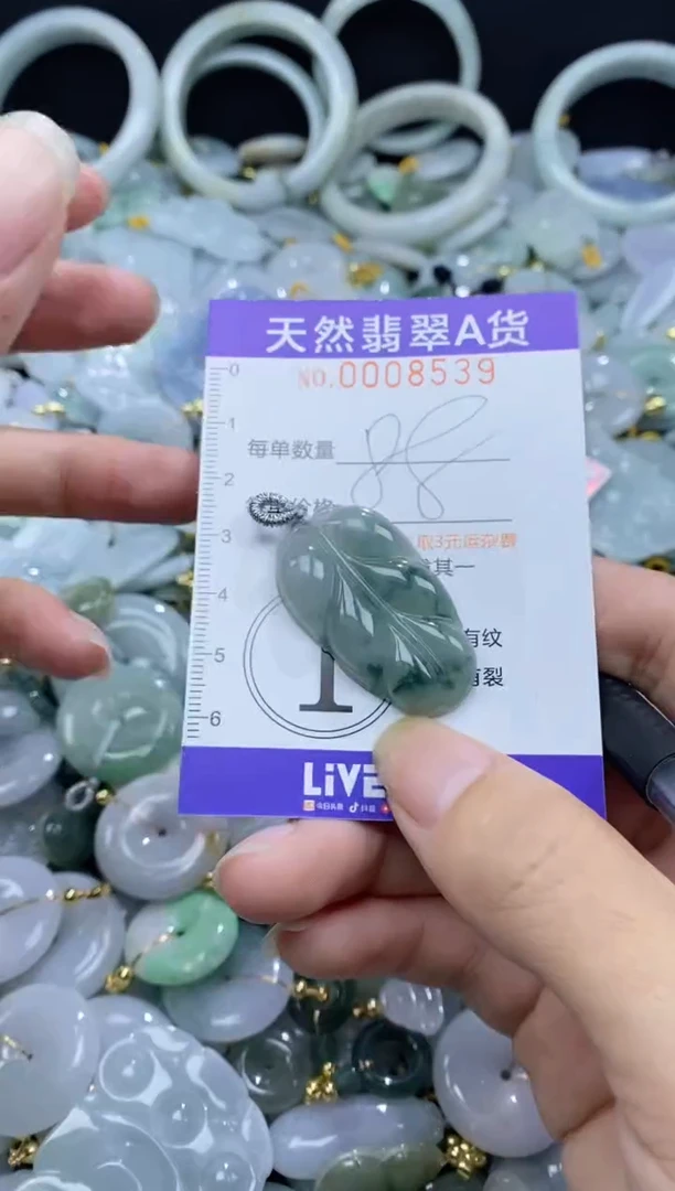翡翠未镶嵌颈饰08539