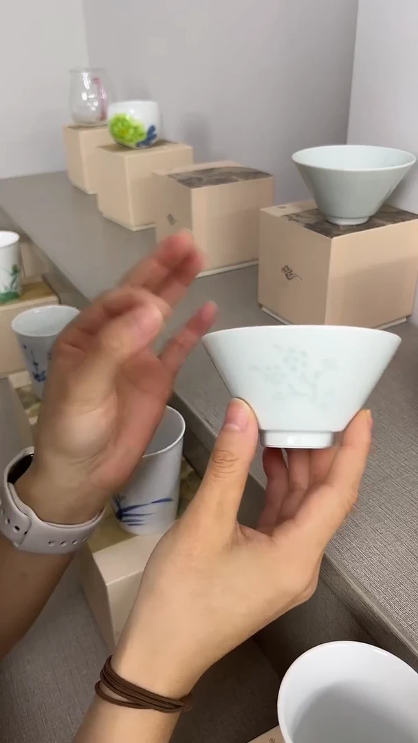 景德镇高温瓷冬斗笠
