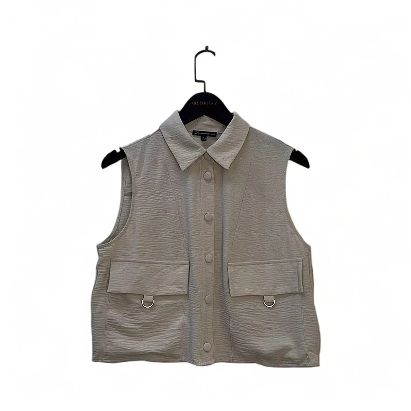 222洋气宽松无袖短款工装背心