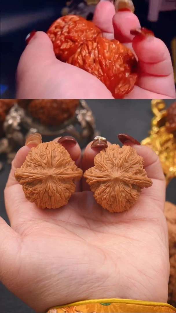 【闪购商品】文玩核桃把件38磨盘狮子头