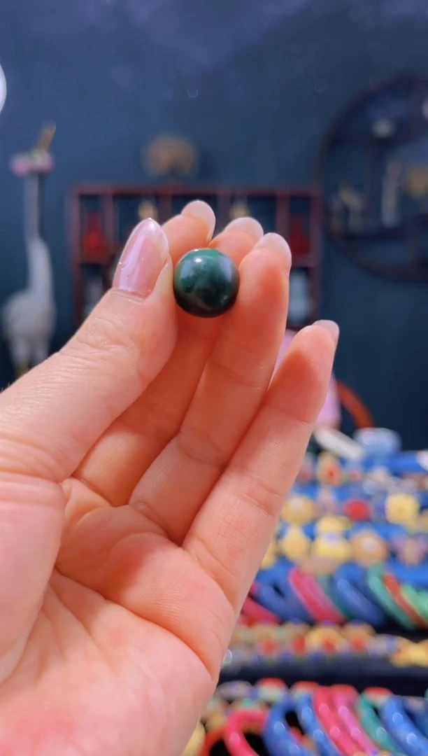 非遗绝技 素漆珠子 绿 36颗