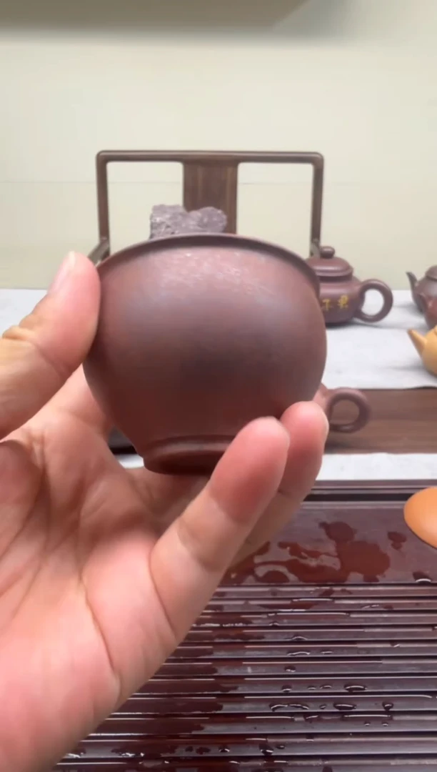 茶杯紫砂100CC红麻子小杯子