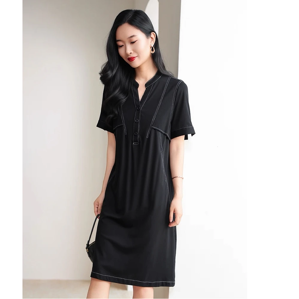 月月家/25310 夏季新款女装设计师款女士连衣裙洋气休闲百搭时尚