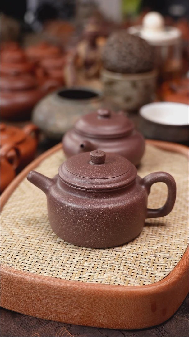 茶壶紫砂半手工桃花泥德钟