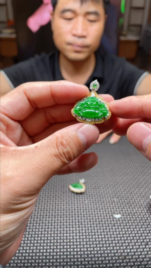 定制翡翠未镶嵌吊坠875879-6.25-F2-多样性发其—