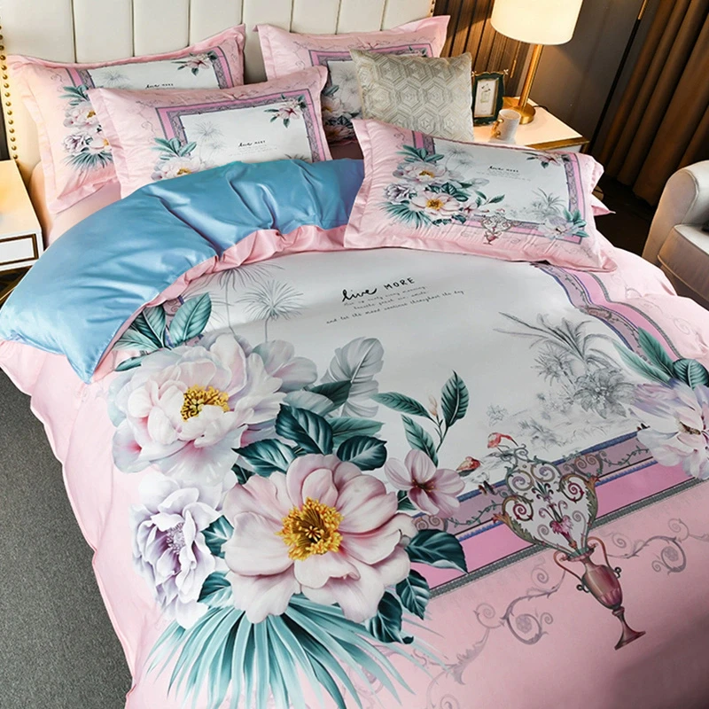 银桑丝数码印花四季被子空调被-莱茵河畔