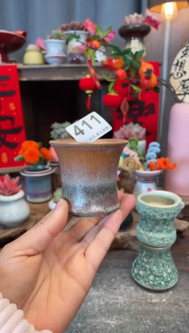 【闪购商品】摆件411知木小芳花盆