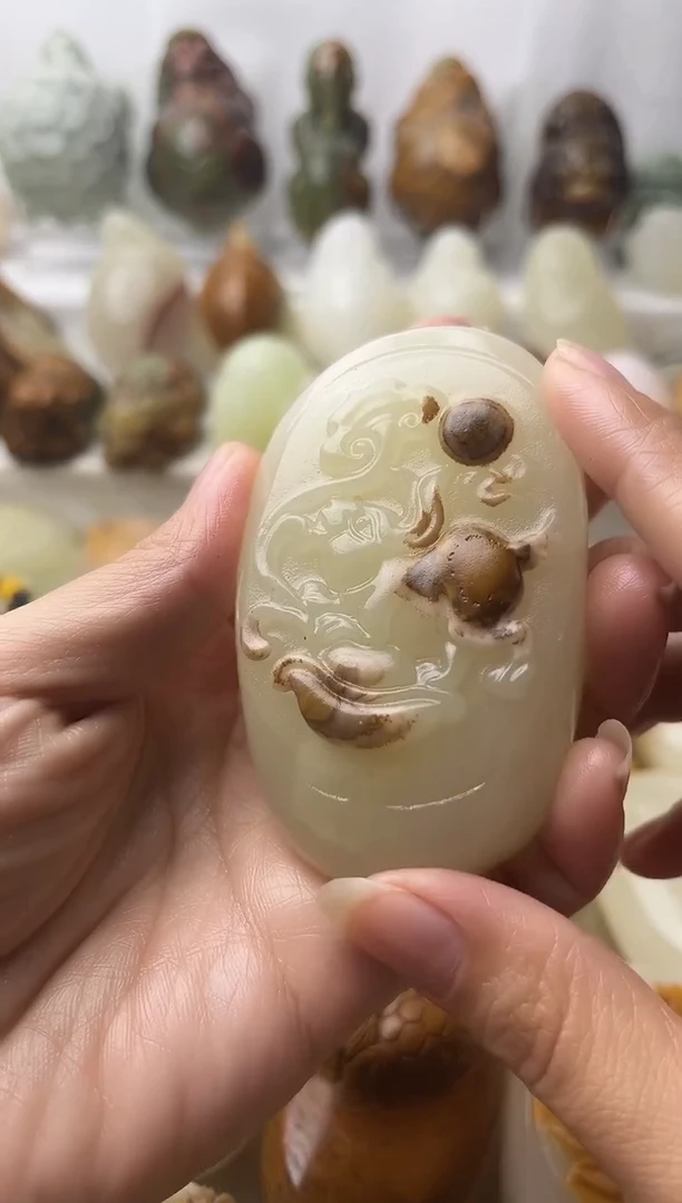 石材方解石棉纹正常不退换兔微瑕