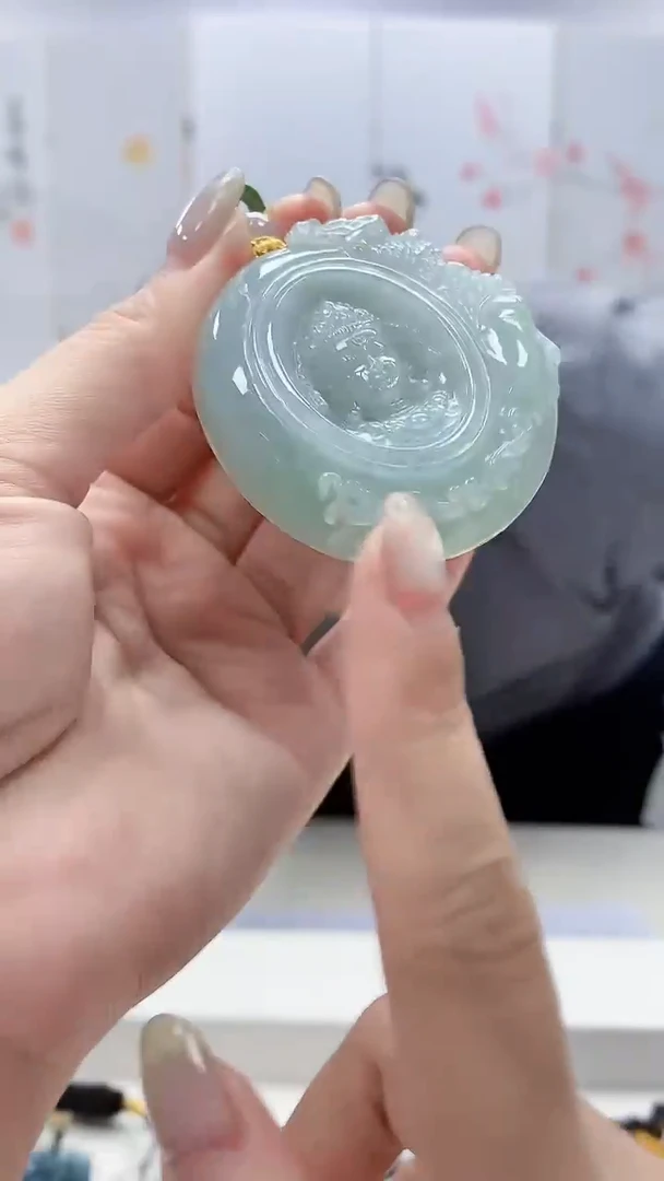 定制翡翠未镶嵌5056lr- 毛货挂件93