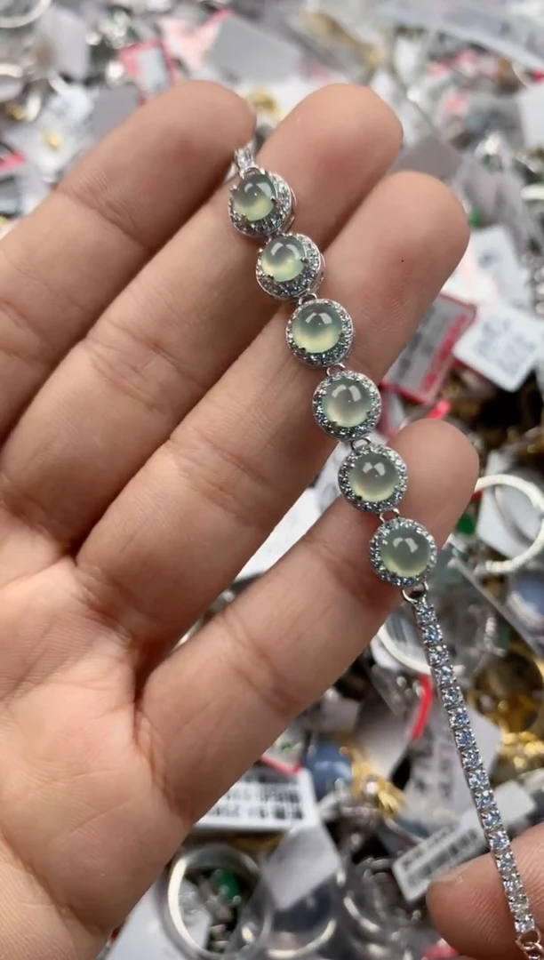 银S925镶嵌戒指翡翠4444-----2