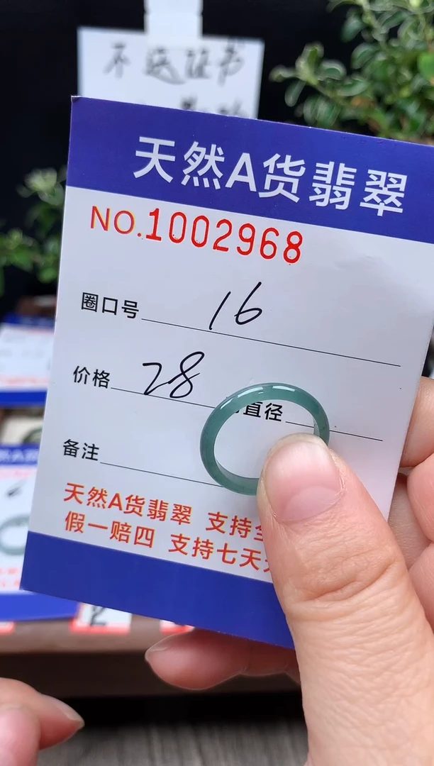 未镶嵌戒指翡翠16#