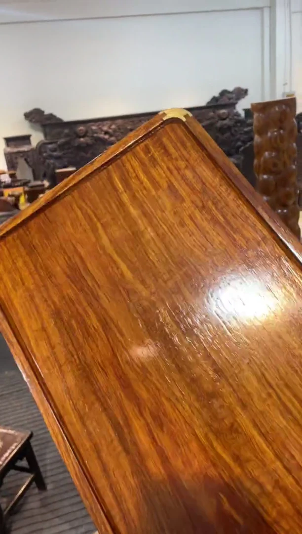 【闪购商品】木花梨木铜包角茶盘