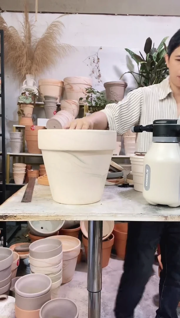 26*24绿白陶 1盆无托