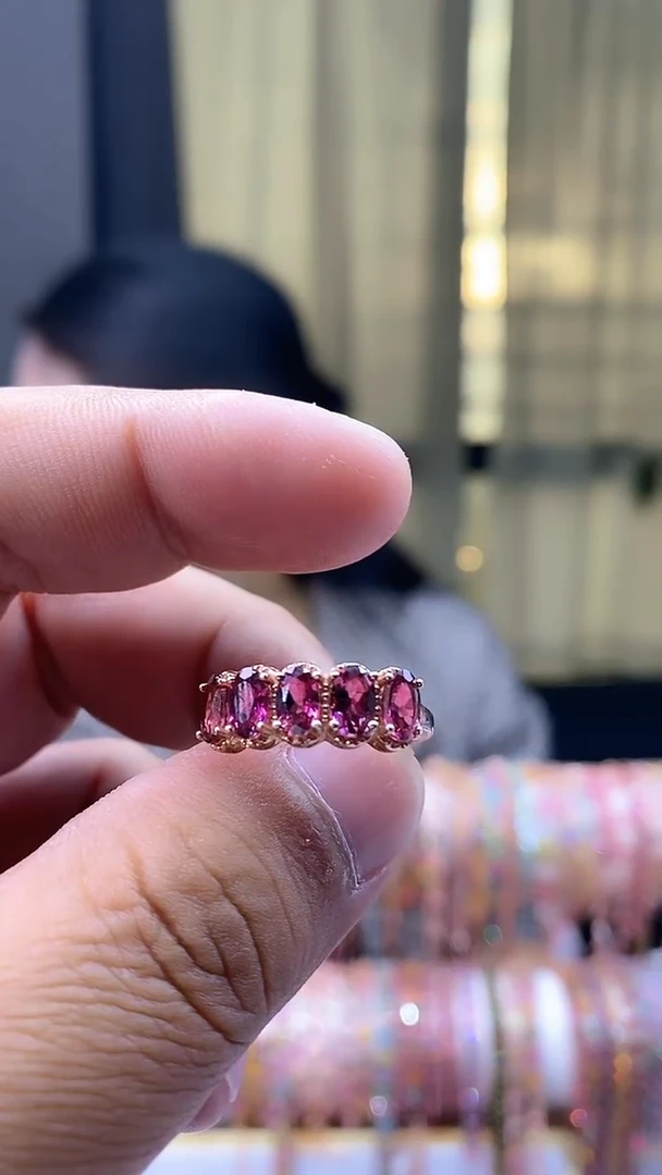 【闪购商品】碧玺戒指银S925镶嵌.4354354354354