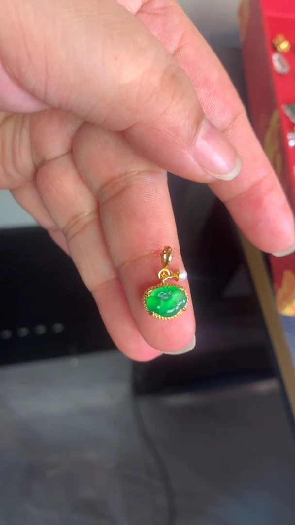 吊坠(不含链)银S925镶嵌翡翠1