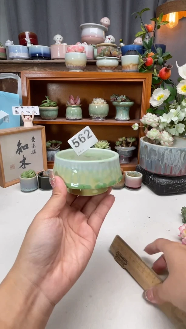 瓷片562知木小芳花盆