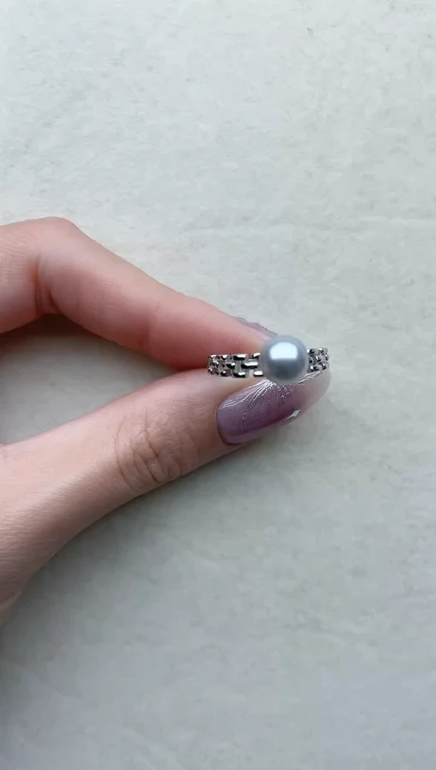 【闪购商品】海水珍珠戒指银S925镶嵌Y11