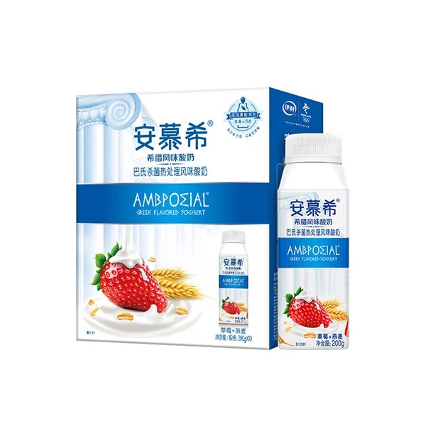 【喝到12月多】安慕希草莓燕麦酸奶 200g*10瓶