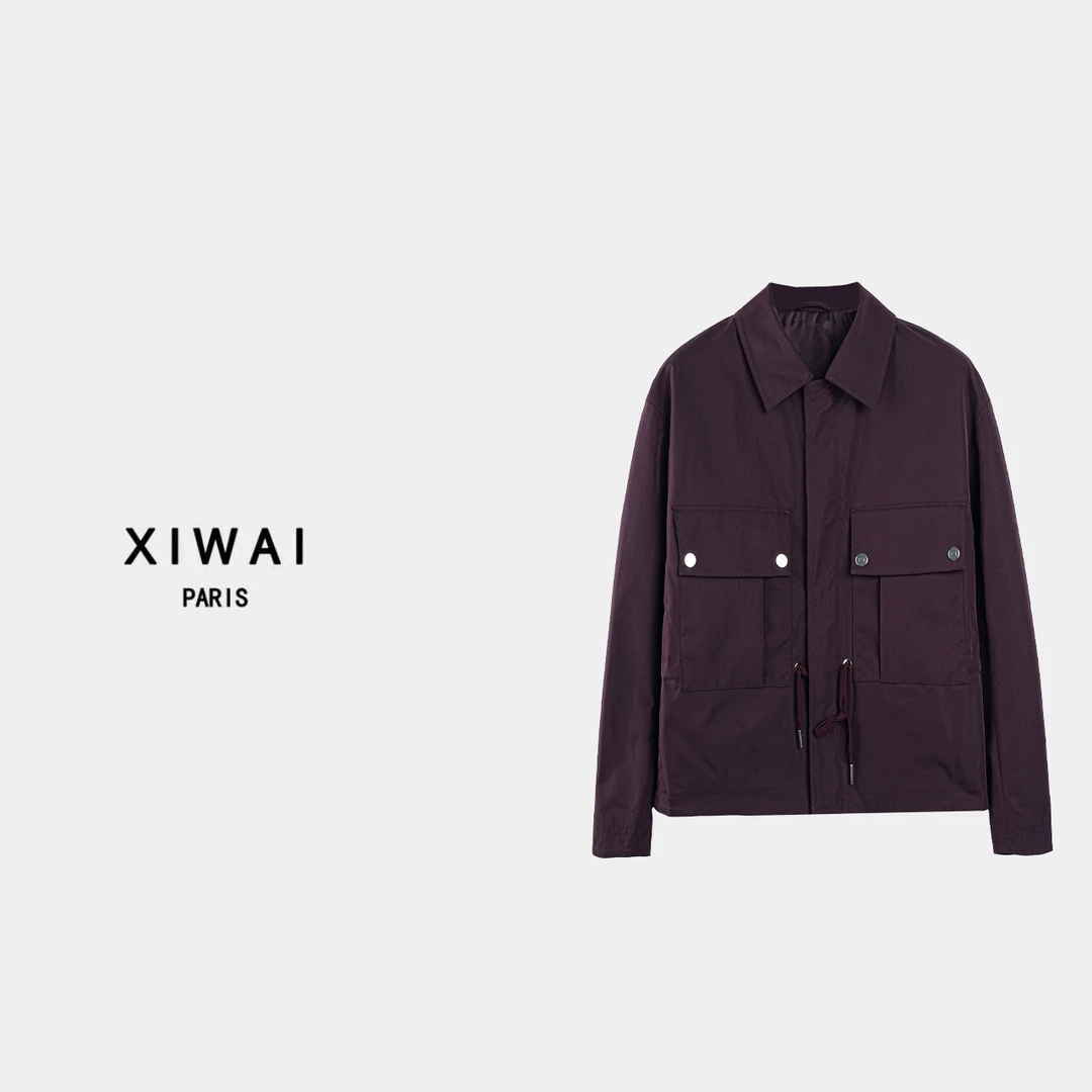 高定男装 春夏新款25s男士休闲翻领夹克外套简约经典时尚 2316