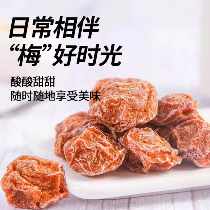 九制话梅肉泡水酸甜梅肉干蜜饯果脯开胃饮料零食500g