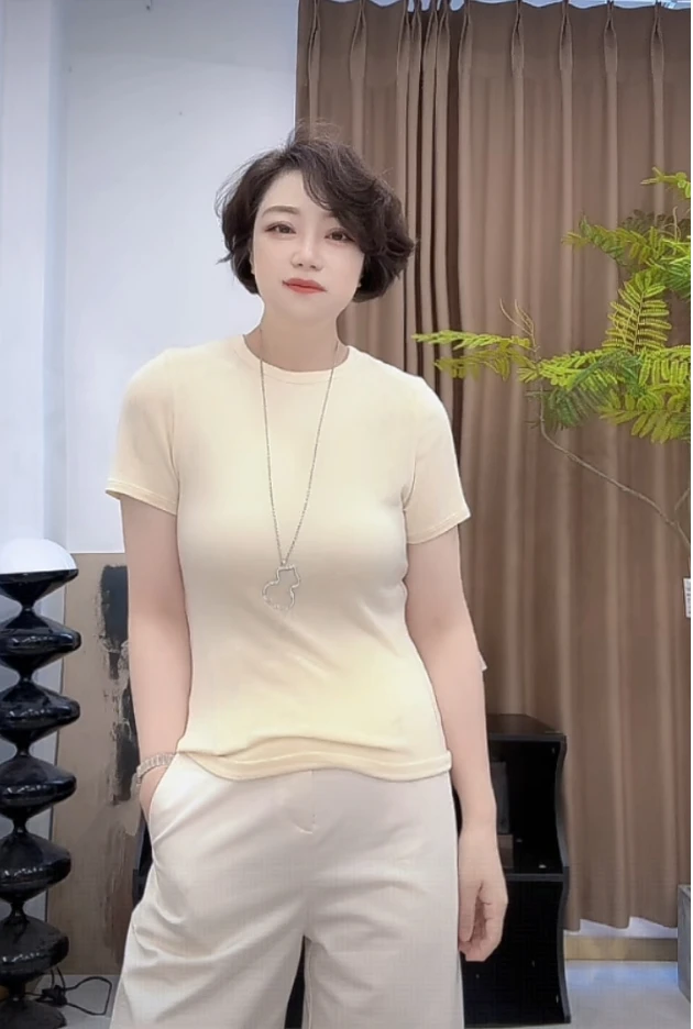 【U.M】柔凉天丝羊毛短袖T恤