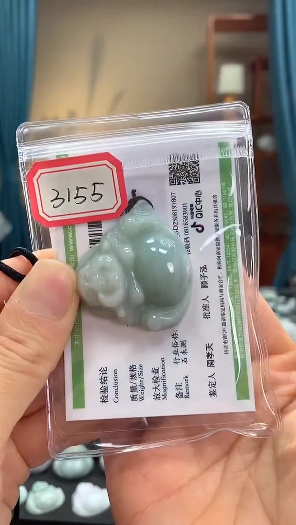 颈饰未镶嵌翡翠佛公 3155