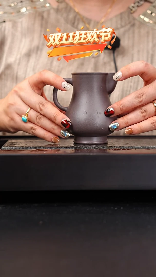 茶壶紫砂大水谭天青宝瓶公道杯220cc