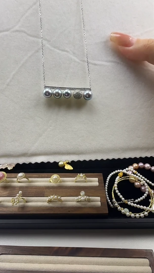 银S925镶嵌颈饰海水珍珠1