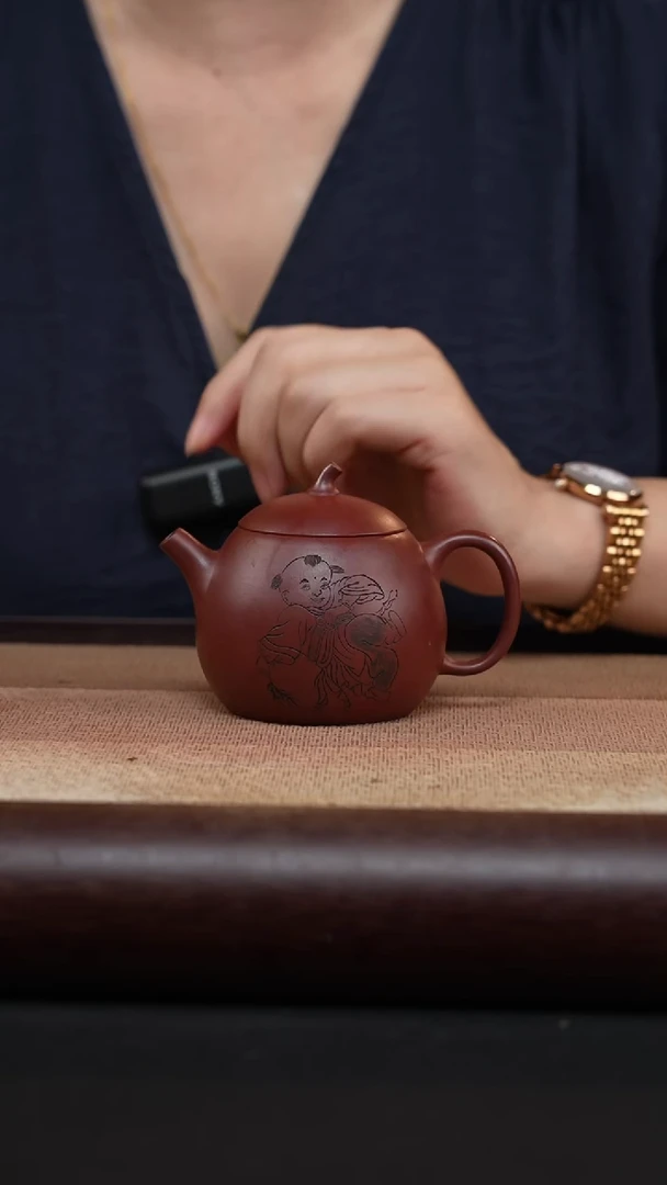 茶壶紫砂龙血砂-茄瓜-MH-2003