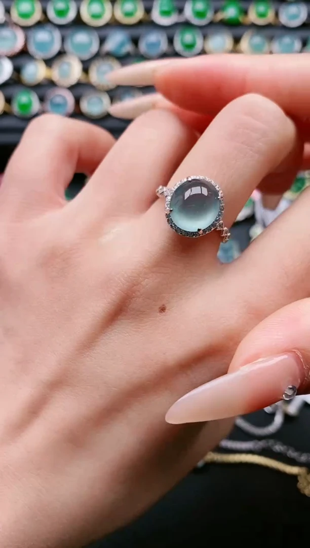 【闪购商品】翡翠戒指银S925镶嵌111111