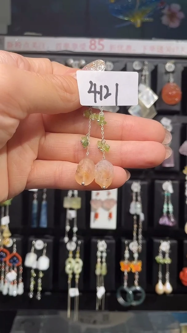 银S925镶嵌耳饰紫晶喜欢拍微瑕