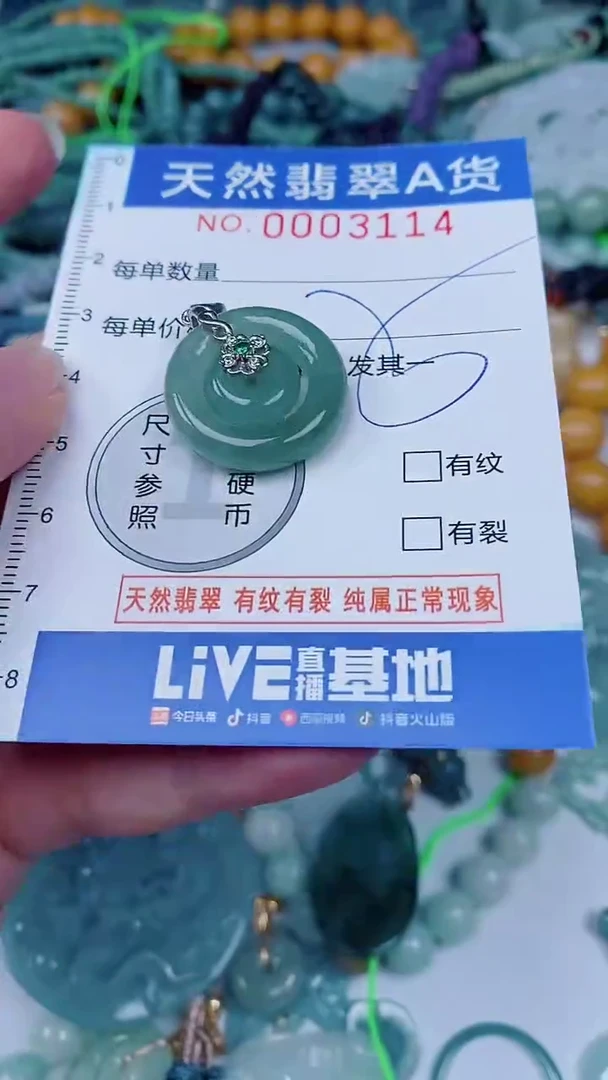 翡翠未镶嵌颈饰00003114