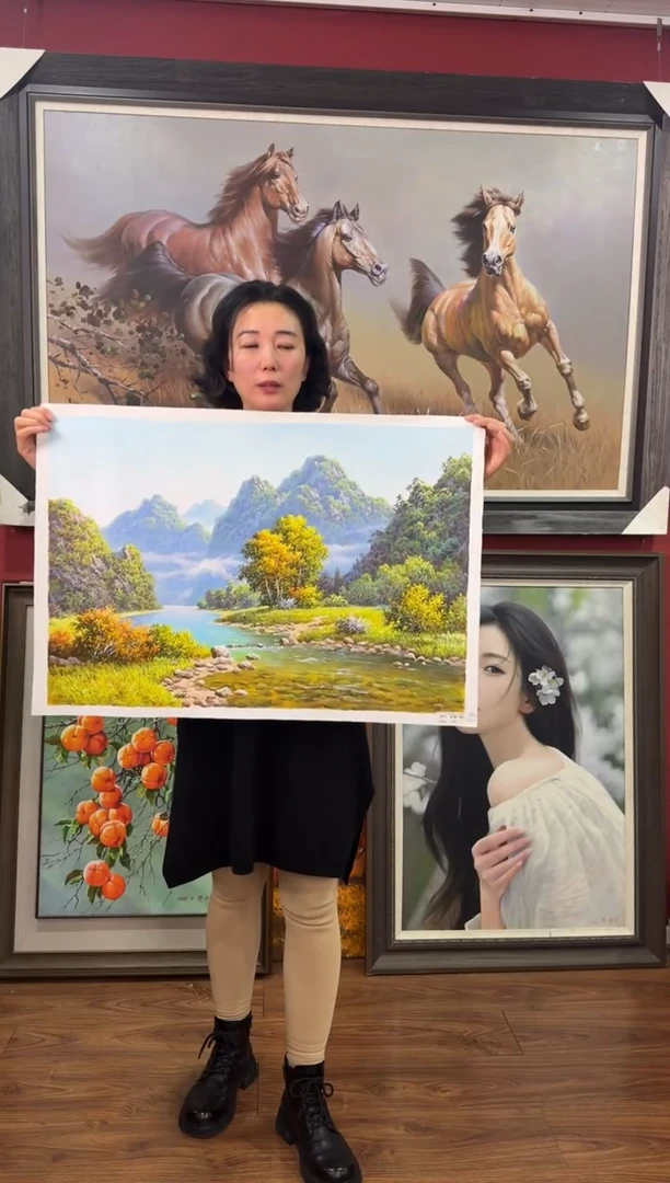 油画【35号】约50*70cm丨朝鲜原创纯手绘孤品油画丨顺丰包邮