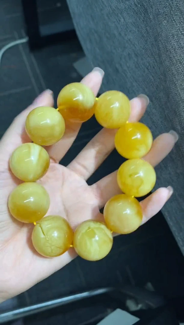 裸石蜜蜡未镶嵌手串