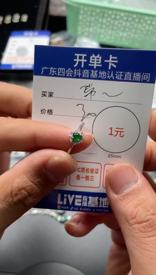 颈饰未镶嵌翡翠带**浪挂件