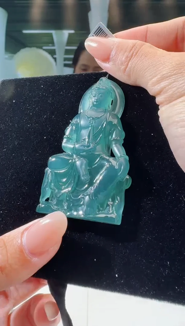 翡翠未镶嵌吊坠(不含链)观音