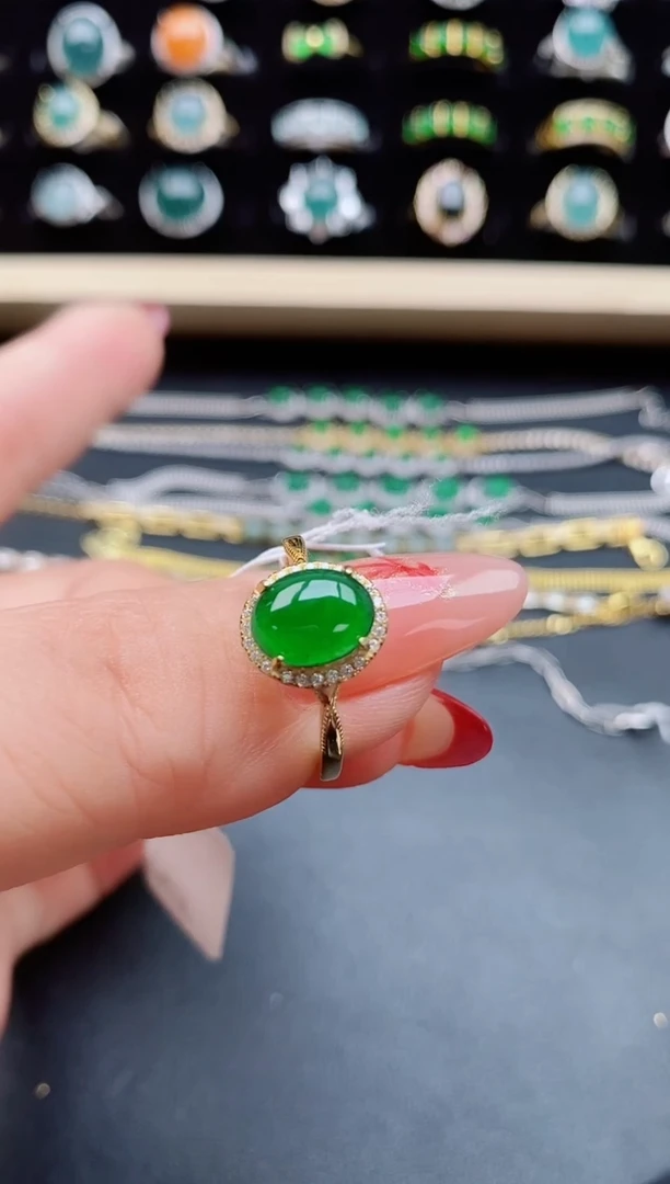 【闪购商品】翡翠戒指银S925镶嵌5080550