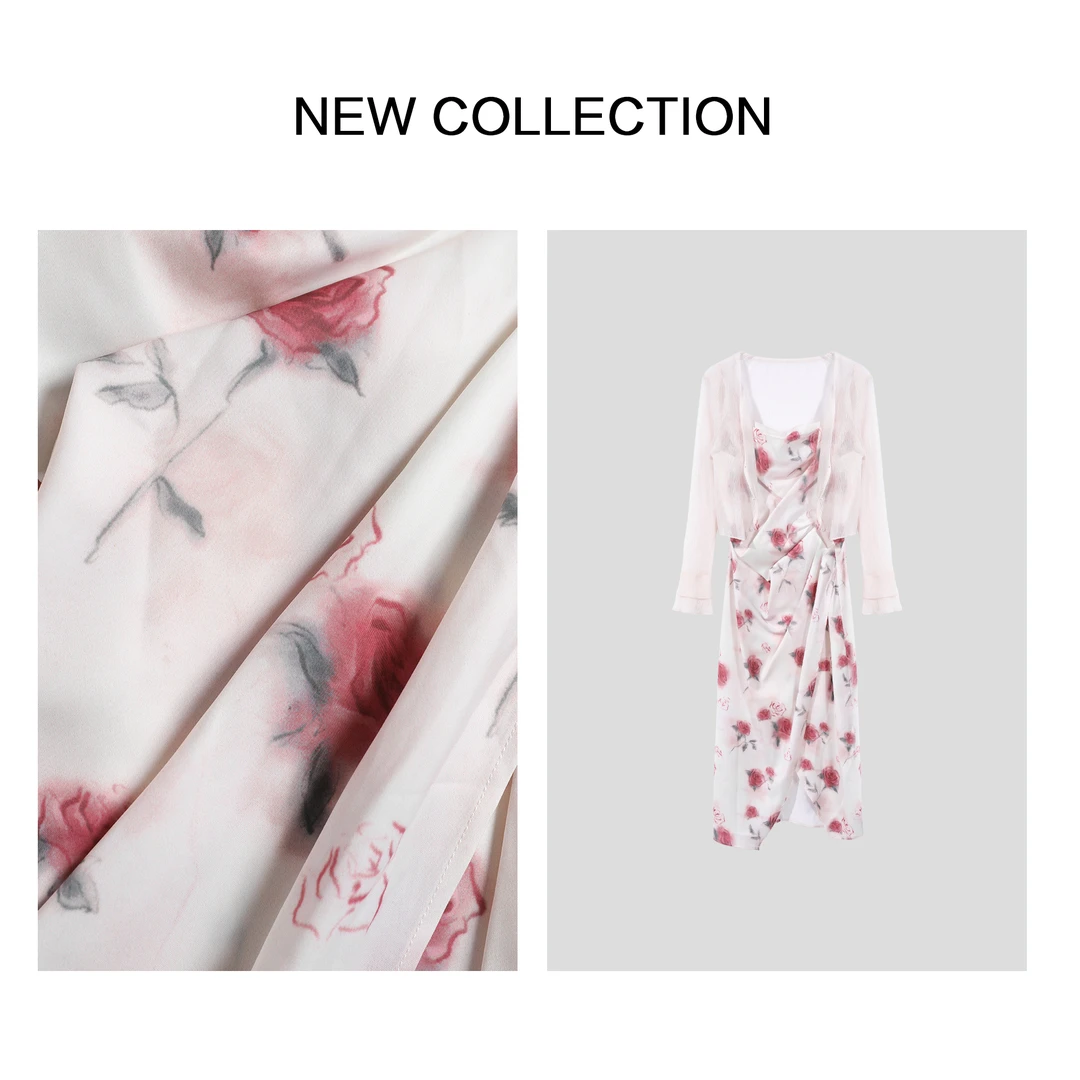 【婷婷专属】D3F38021A 夏季新品套装吊带裙+外披两件套装