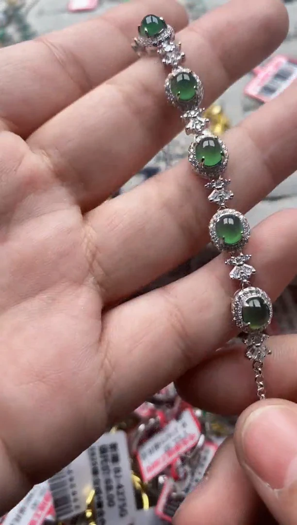 【闪购商品】翡翠戒指银S925镶嵌666666---9