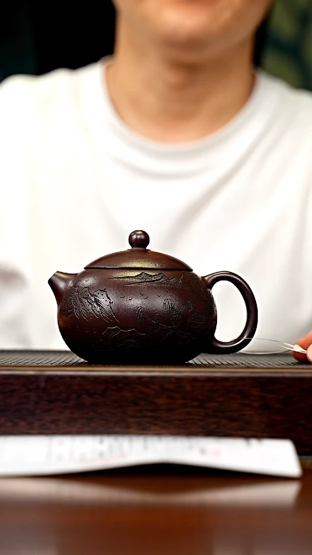 茶壶紫砂宜兴原矿 手工 紫砂壶容量280CC