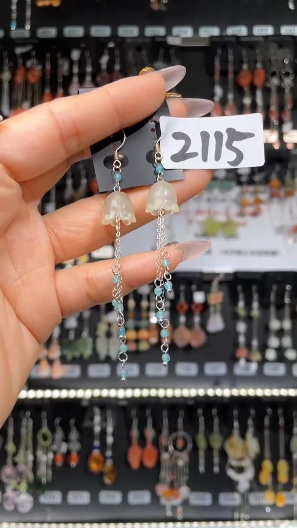 紫晶耳饰银S925镶嵌喜欢拍