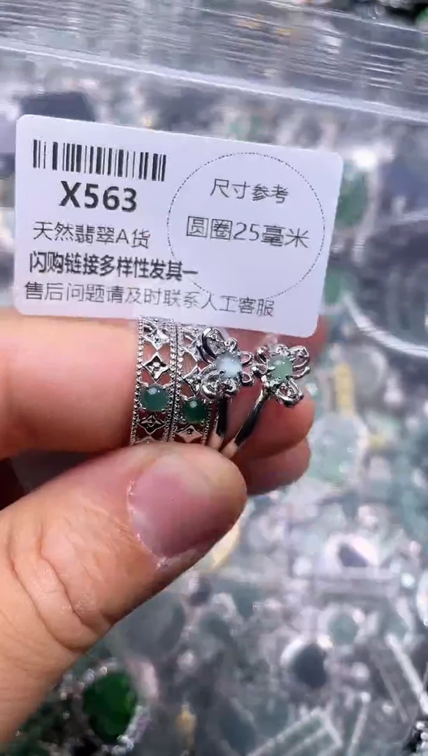 【闪购商品】翡翠颈饰未镶嵌X563戒指 多样性发其二