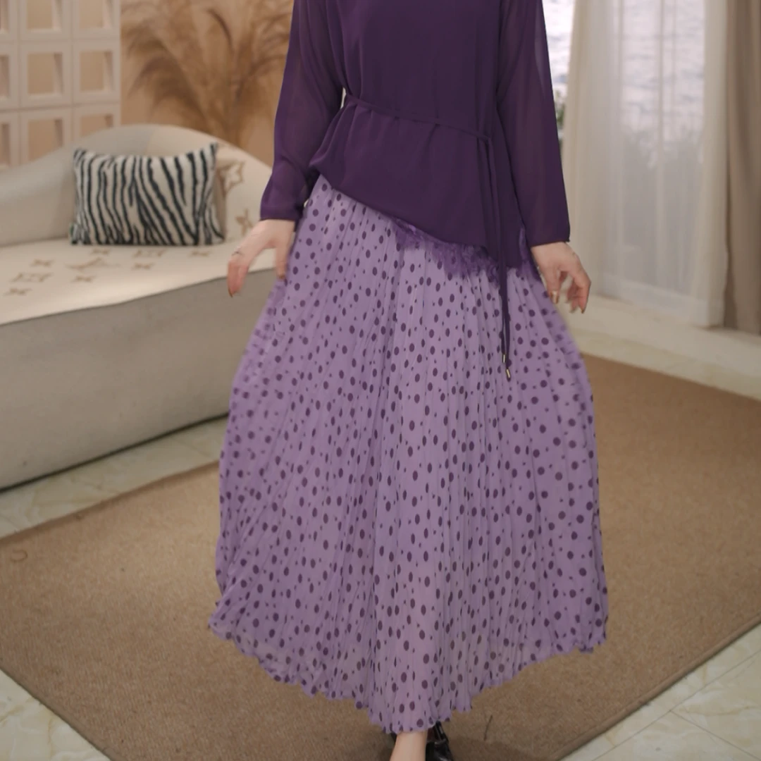 XY&【紫莺】2025新款洋气百搭时尚休闲高腰百搭半身裙#J28-22