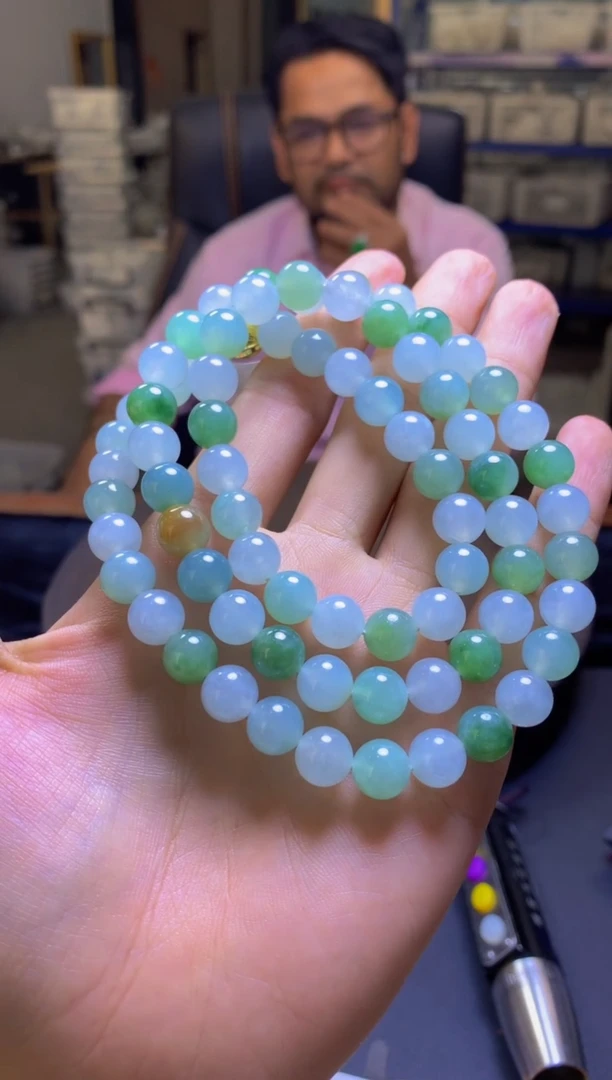 定制翡翠未镶嵌珠串