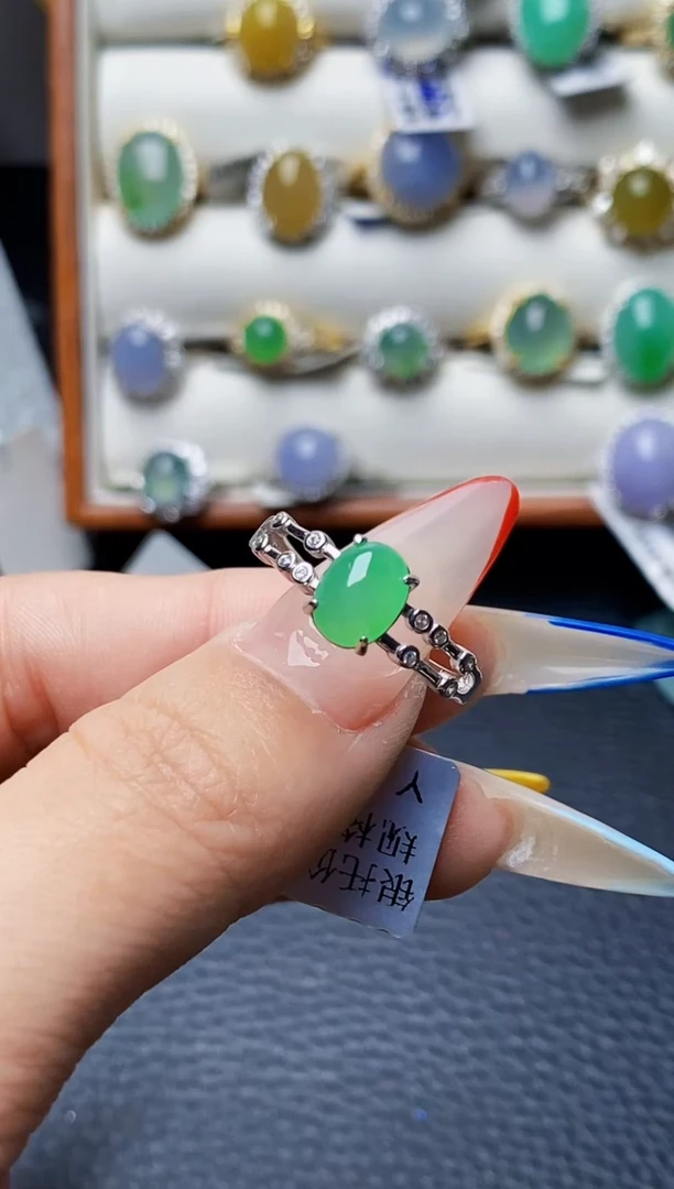 银S925镶嵌戒指翡翠1937