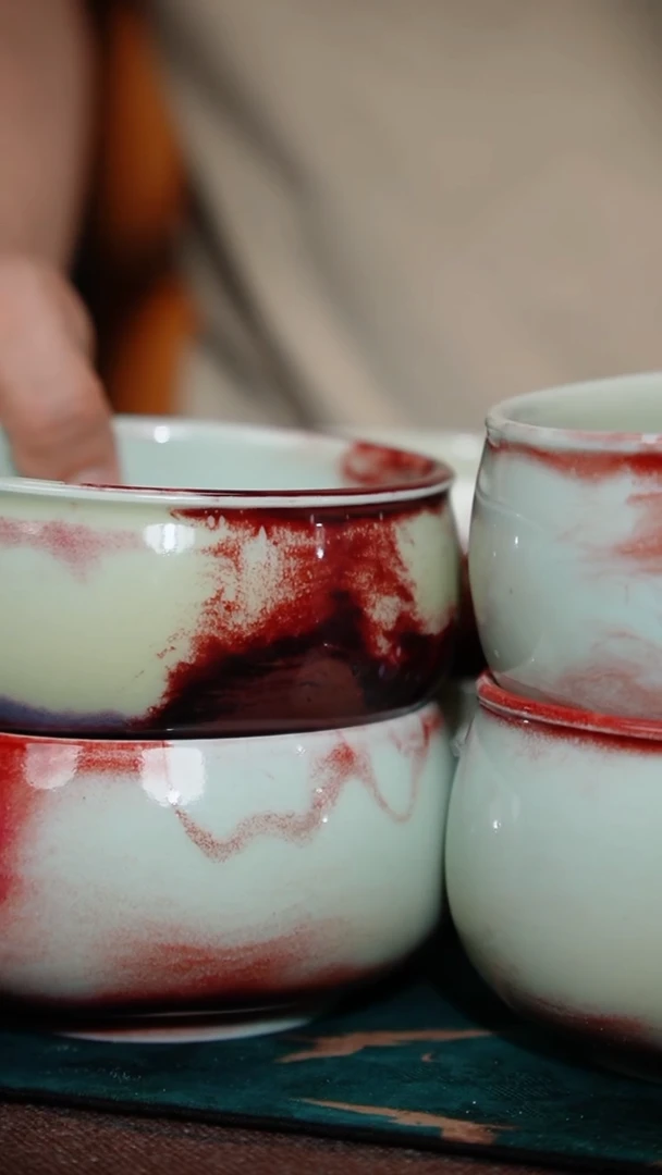 19-10钧瓷窑变釉建水（器型随机浅色窑变多一点）