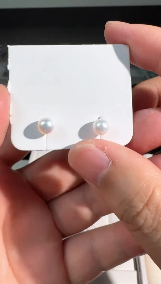 水晶手链未镶嵌U047珍朱耳钉