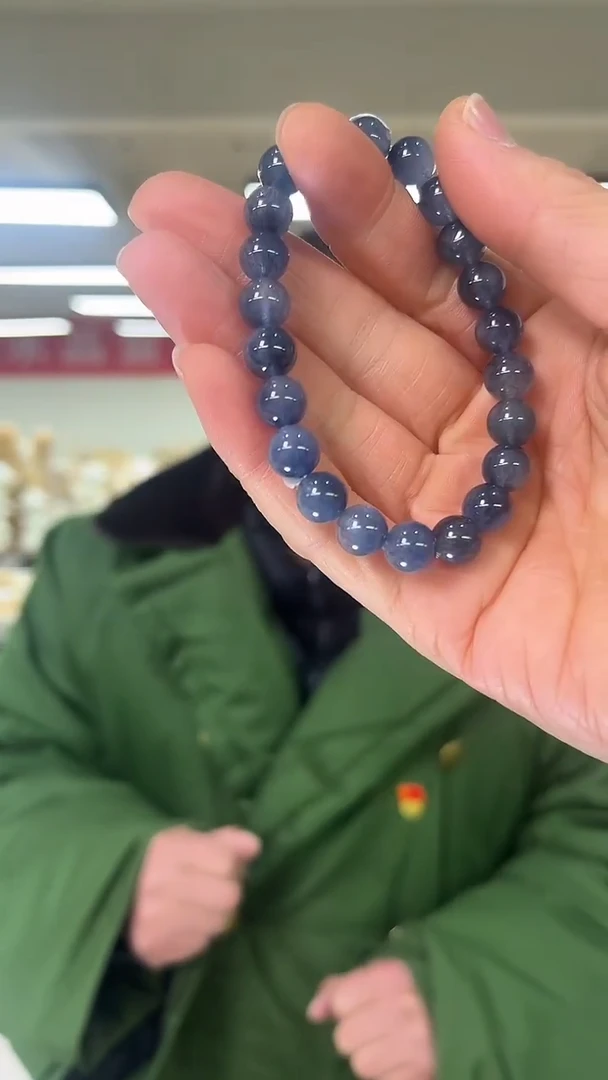 【闪购商品】发晶手链未镶嵌天然蓝发晶手串多样性发一8mm